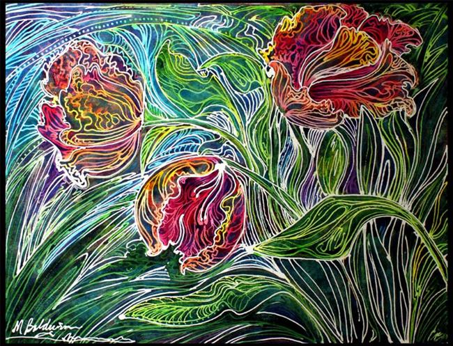 PARROT TULIP BATIK - by Marcia Baldwin from Abstracts