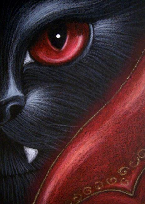 Art HALLOWEEN BLACK DEVIL CAT by Artist Cyra R Cancel