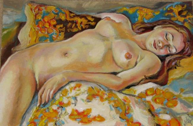 Art Sleeping nude girl by Artist Luda Angel