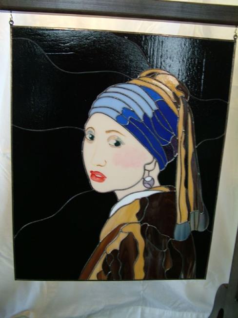 Art: Girl with a Pearl Earring by Artist Linda J. McGarvey