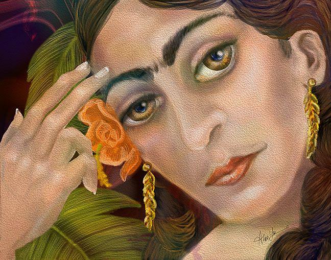 Art: Frida Kahlo: When I Dream by Artist Alma Lee - Frida-Kahlo-When-I-Dream