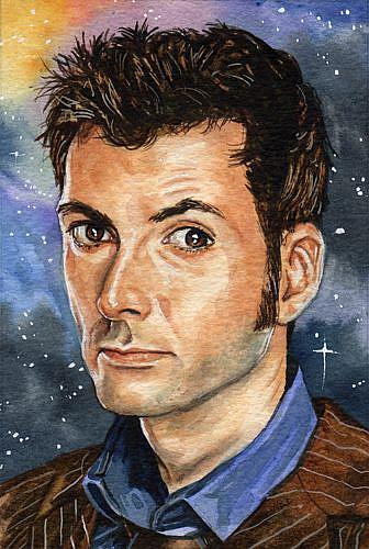 Art Doctor Who David Tennant by Artist Mark Satchwill
