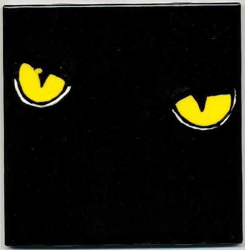 black cat eyes. Art: Black Cat Eyes Tile