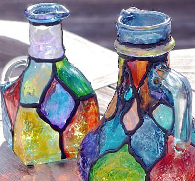  Color on Pitchers In Color   By Diane G  Casey From Stained Glass Painted Art