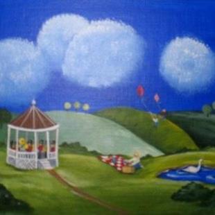 Art: Afternoon in the park- SOLD by Artist Charlene Murray Zatloukal