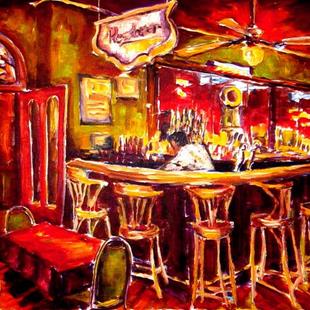 Art: Hotel Bar - SOLD by Artist Diane Millsap