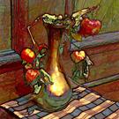 Art: The Gold  Vase by Artist Carolyn Schiffhouer