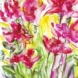 Art: Abstract Flowers by Artist Ulrike 'Ricky' Martin