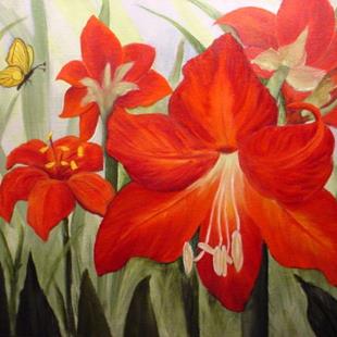 Art: Amaryllis Red  by Artist Barbara Haviland