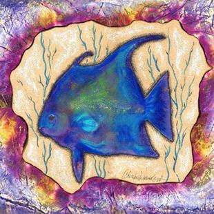 Art: Angelfish 1 ~ Blue Violet by Artist Christine Wasankari