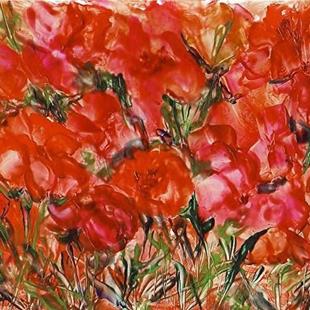 Art: Abstract  Floral - sold by Artist Ulrike 'Ricky' Martin