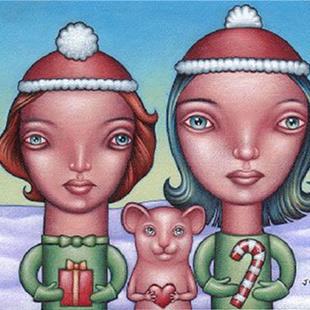 Art: Happy Holidays 2004 by Artist Valerie Jeanne