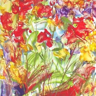 Art: Abstract  Flowers - sold by Artist Ulrike 'Ricky' Martin