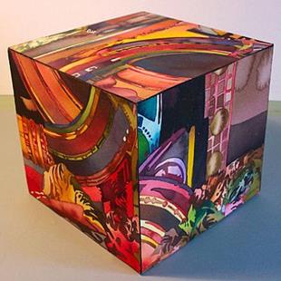 Art: Juke Box Cube by Artist Lori Rase Hall