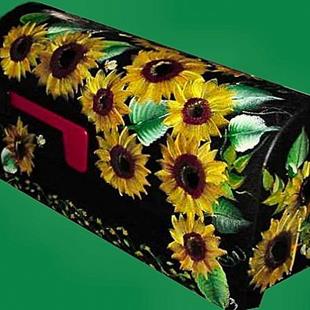 Art: Sunflower Mailbox by Artist Dia Spriggs