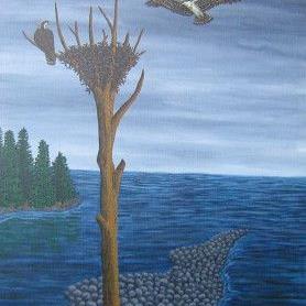 Art: Seahawk Nest by Artist Jackie K. Hixon