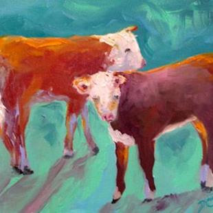Art: cows by Artist Deborah Sprague