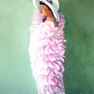 Art: Taite's Feather Boa by Artist Rita C. Ford