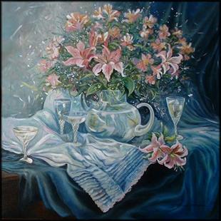 Art: Lillies and Lace by Artist Marcia Baldwin
