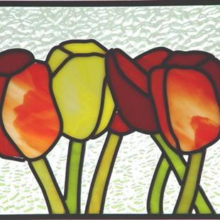 Art: April Tulips by Artist Dawn Lee Thompson