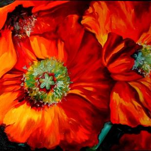 Art: Poppy Ring of Fire by Artist Marcia Baldwin