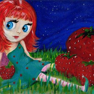 Art: Strawberry Blythe Fairy by Artist Noelle Hunt