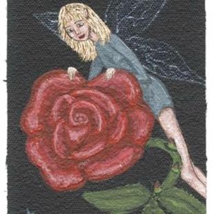 Art: Rose Fairy / Flower Fairy by Artist Sandi Gayle Stefkovich