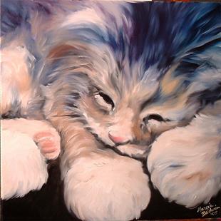 Art: Sweet Kitty Sleeping II by Artist Marcia Baldwin