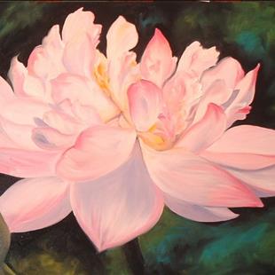Art: Waterliy Blossom and Bud by Artist Marcia Baldwin