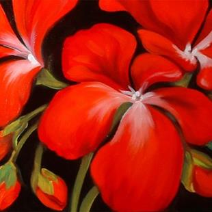 Art: Red Geranium No.9 by Artist Marcia Baldwin
