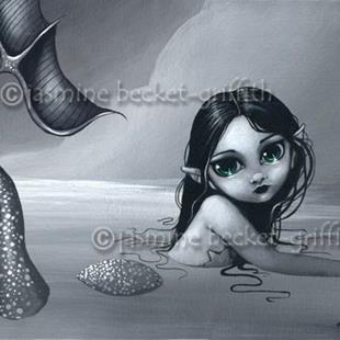 Art: A Silvery Mermaid by Artist Jasmine Ann Becket-Griffith