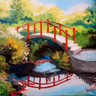 Art: The Red Bridge by Artist Marcia Baldwin