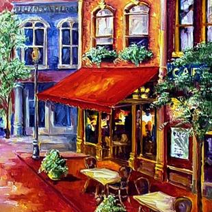Art: Sunset Cafe-SOLD by Artist Diane Millsap