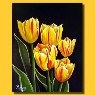 Art: Red and Yellow Tulips #1 by Artist Rita C. Ford