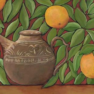 Art: Grapefruit and Teapot by Artist April