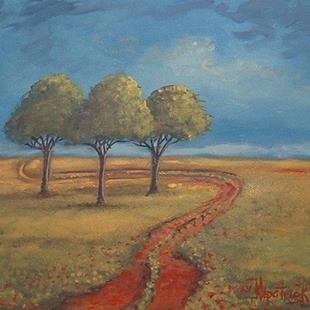 Art: Three Trees by Artist Virginia Kilpatrick