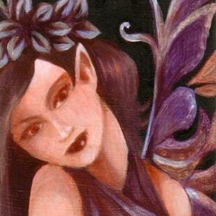 Art: Violet Fairy ACEO by Artist Carmen Medlin