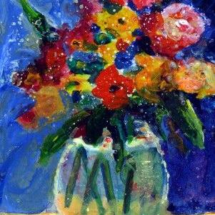 Art: aceo floral 0f 08 26-05 by Artist Susan Frank