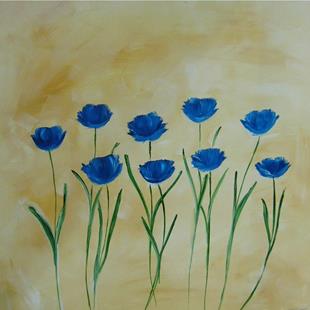 Art: Blue Flowers by Artist Eridanus Sellen