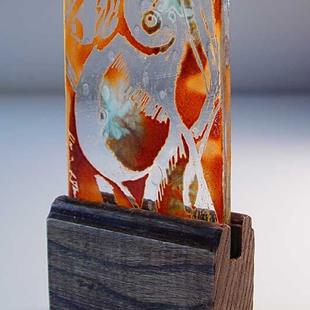 Art: Pregnant Nude Turquoise/orange by Artist Dawn Lee Thompson