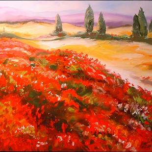 Art: TUSCANY AND POPPIES by Artist Marcia Baldwin