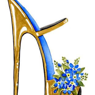 Art: Forget-me-not Stiletto #3 by Artist Elena Feliciano