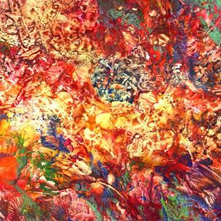 Art: ENCAUSTIC ABSTRACT # 101 - sold by Artist Ulrike 'Ricky' Martin