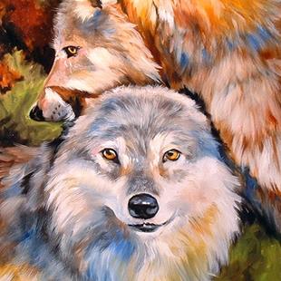 Art: WOLF LOVE by Artist Marcia Baldwin