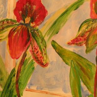 Art: Orchids- sold by Artist Delilah Smith