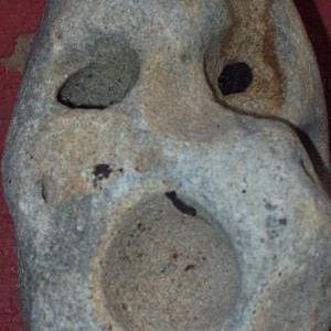 Art: Stone Skull (The Scream) by Artist Kathabela Wilson