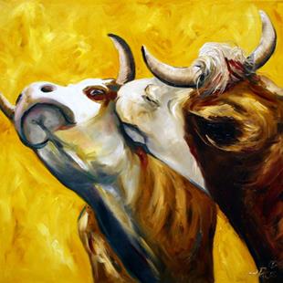 Art: Cow Lick by Artist Laurie Justus Pace