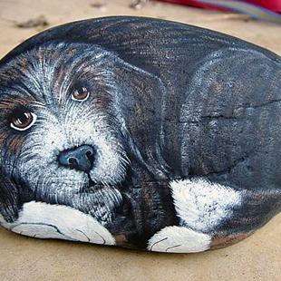 Art: Fred, town dog of Rockford Alabama by Artist Tracey Allyn Greene