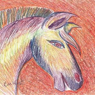 Art: Rainbow Horse  by Artist Kim Wyatt