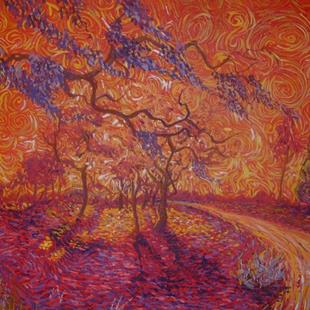 Art: wisteria on a red day by Artist Stefan Duncan